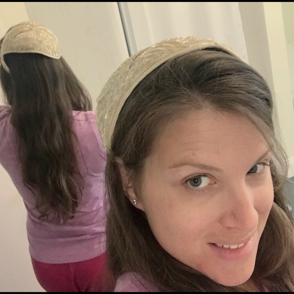 VINTAGE 1950s fascinator hat iridescent sequins - Picture 4 of 4